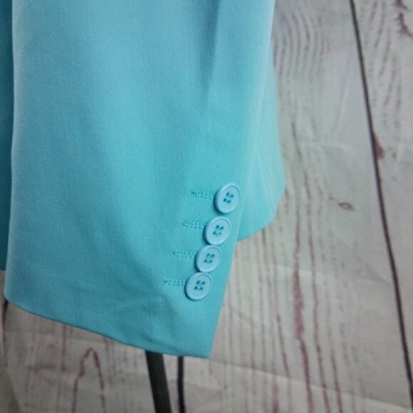 Boohoo Man 36R Polyester Blend Skinny 2 Button Teal 2pc Suit - Picture 10 of 15